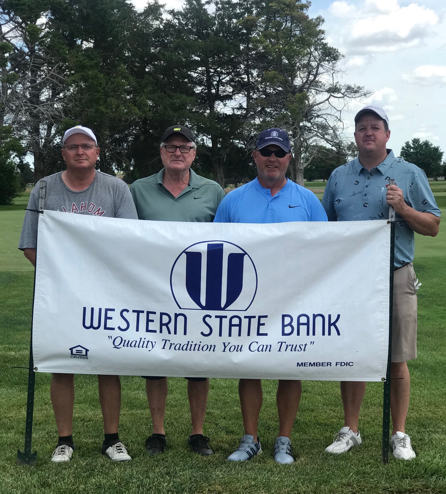 Group photo at golf tournament