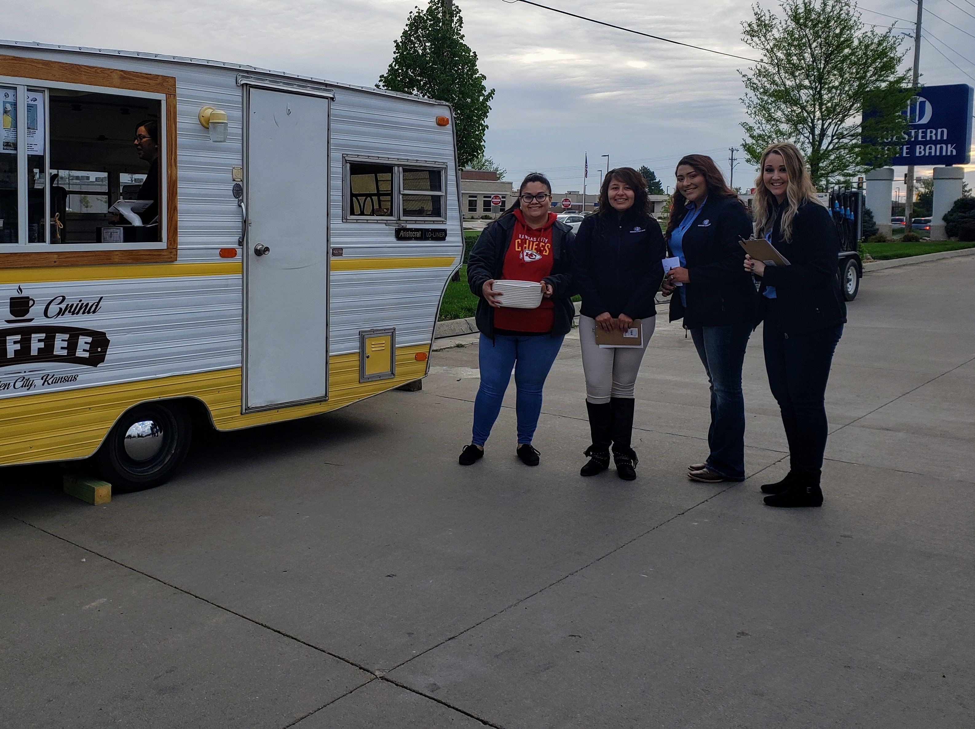 Garden City staff with the coffee trolley