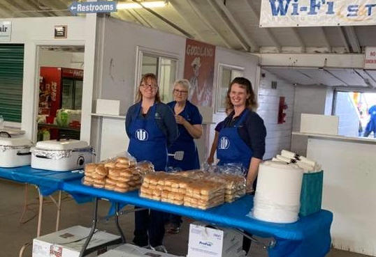 Goodland employees at the fairgrounds.